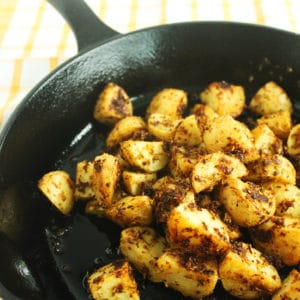 Garlic Scape Roasted Potatoes by Jesse Lane Wellness