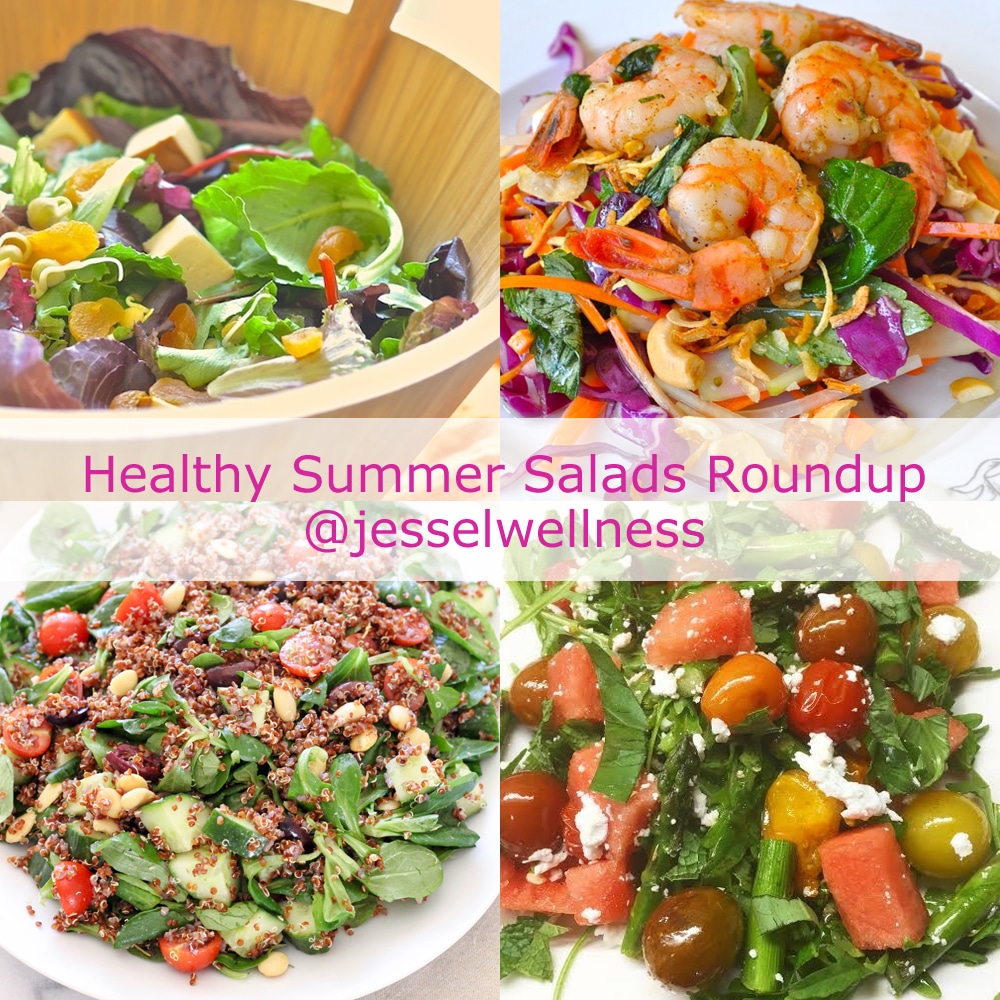 8 Healthy Summer Salads Roundup with @jesselwellness #salad #healthysalad