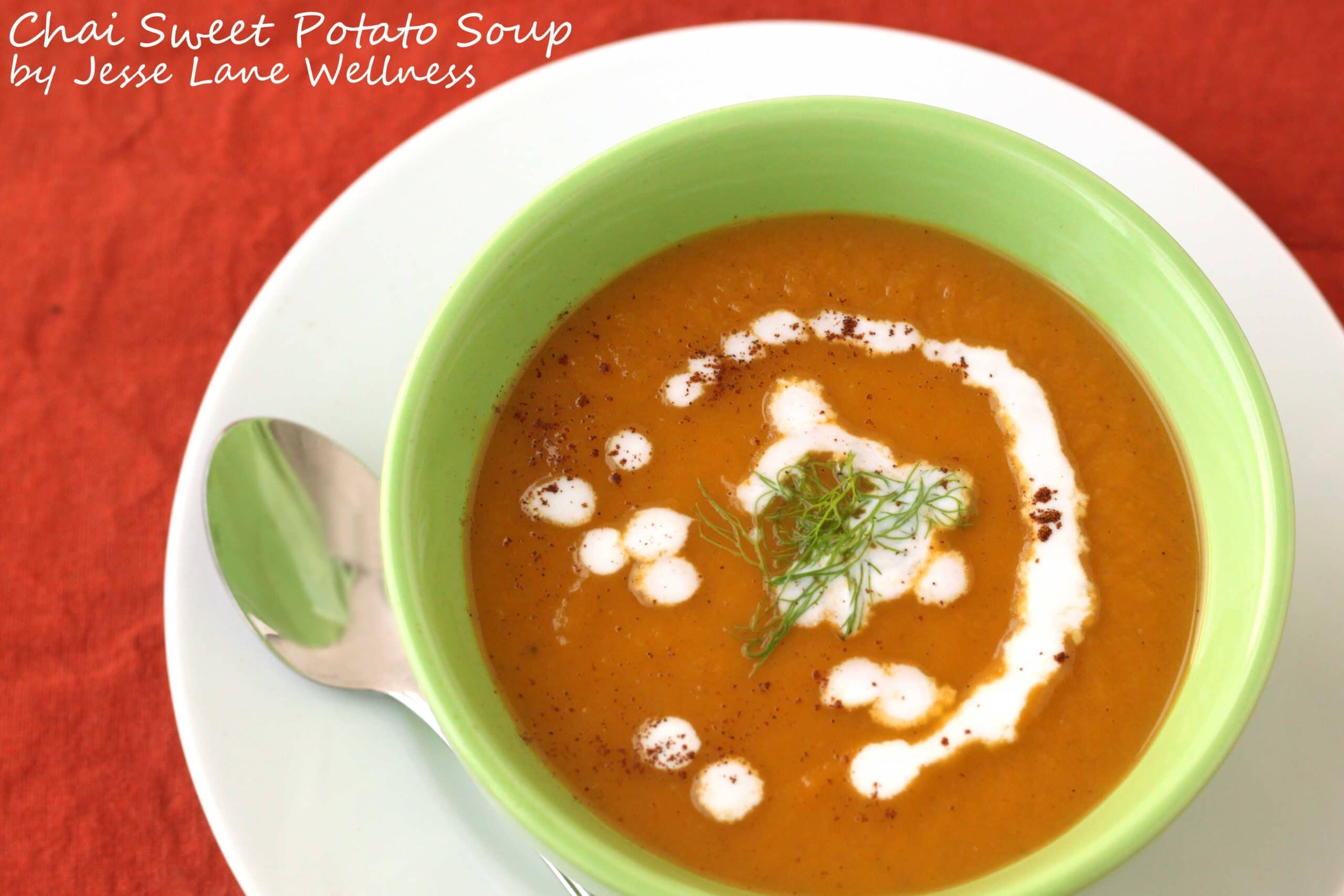 Chai Sweet Potato Soup by @jesselwellness #sweetpotato #soup