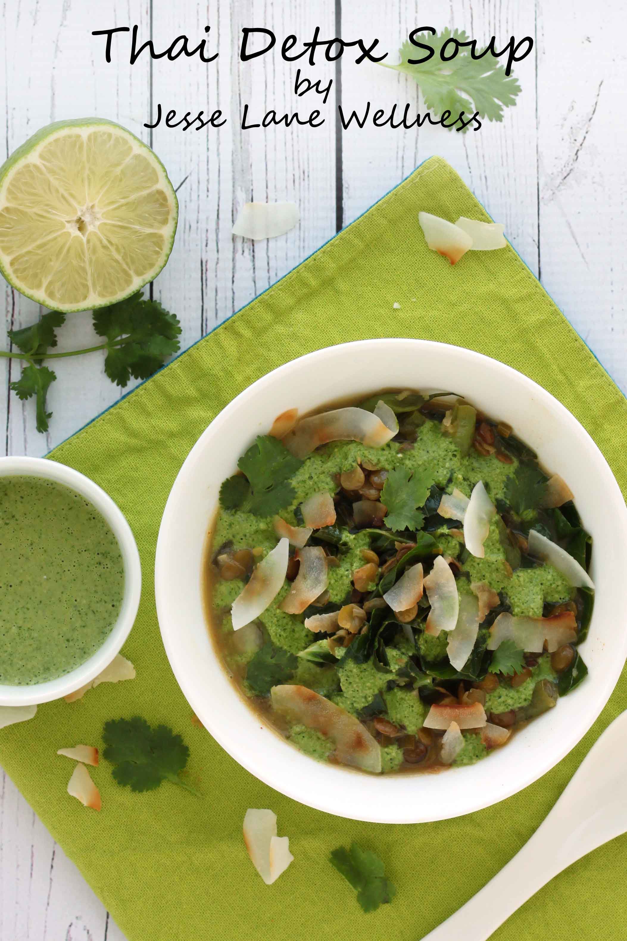 Thai Green Soup by @jesselwellness #detoxsoup #souptime 