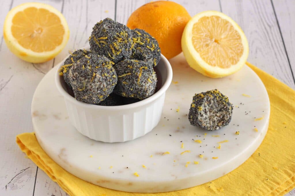 Lemon Poppy Seed Bites by Jesse Lane Wellness