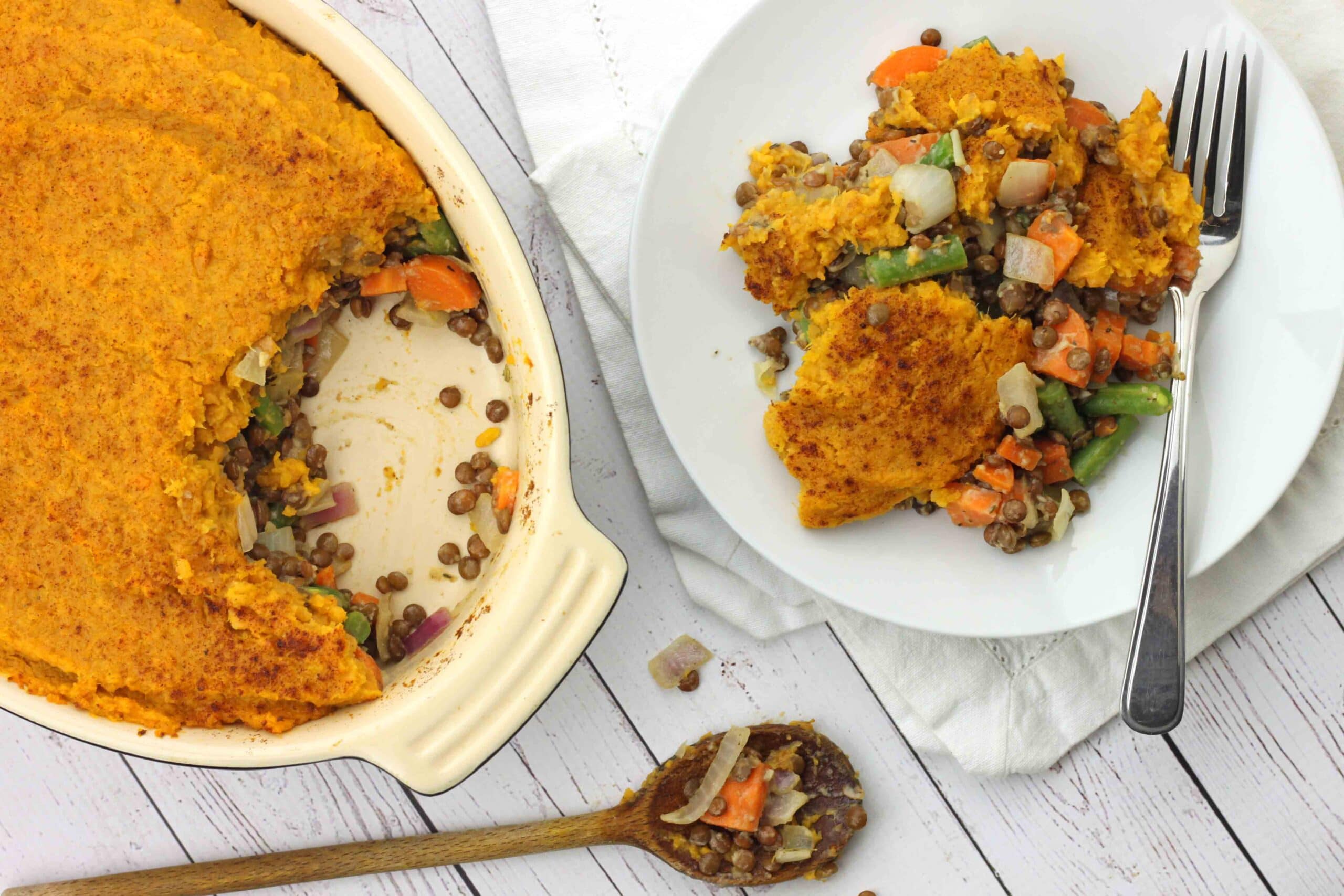 Lentil Sweet Potato Pie by Jesse Lane Wellness