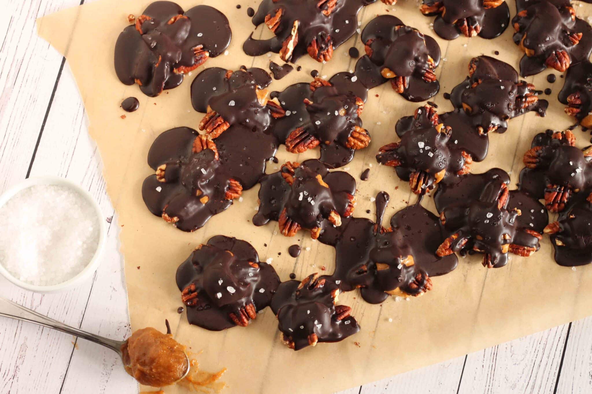 Vegan Toasted Pecan Clusters aka Healthy Turtles