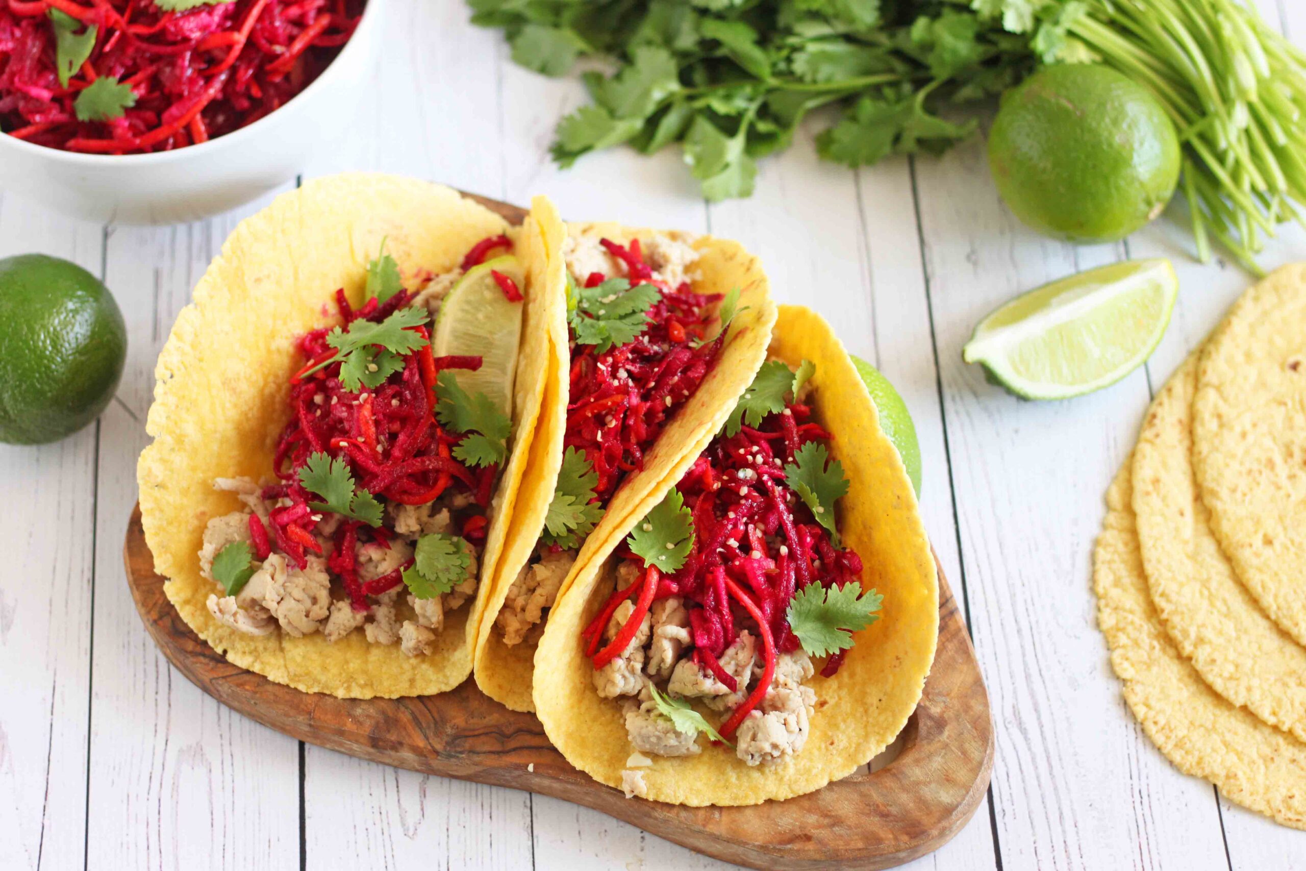 Turkey Tacos with Apple Beet Slaw Recipe by Jesse Lane Wellness