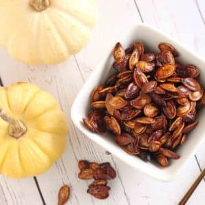 Pumpkin Spice Roasted Pumpkin Seeds Recipe by Jesse Lane Lee